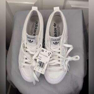 Adidas Classic Nizza Platform White Trainers
